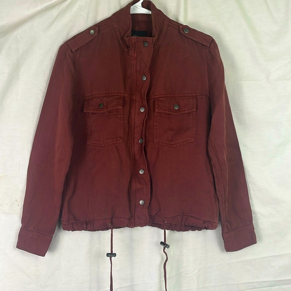 Rails Collins Military Burgundy Lightweight Zip Up Jacket